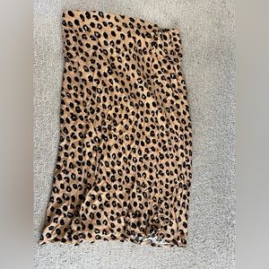 Cheetah print midi skirt